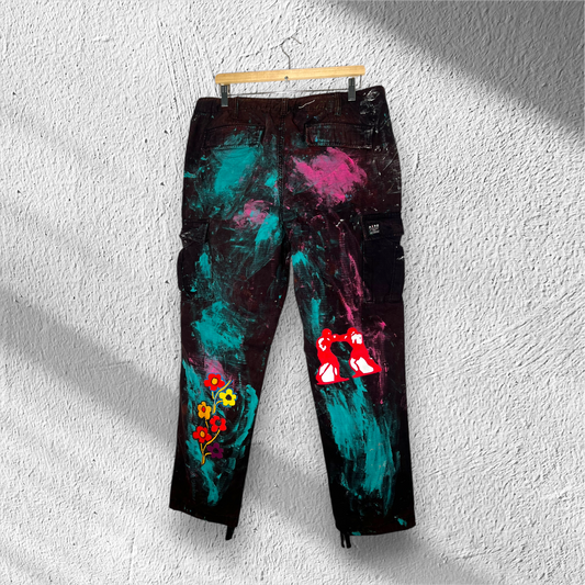 ESSENTZIALS — “FLOR DE FUEGO CARGO PANTS”