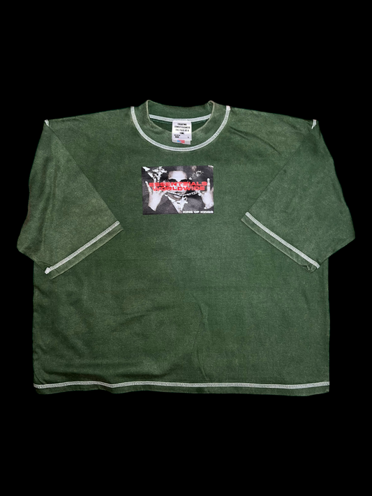 LOS BANDOLEROS GREEN BOXY CROP TEE