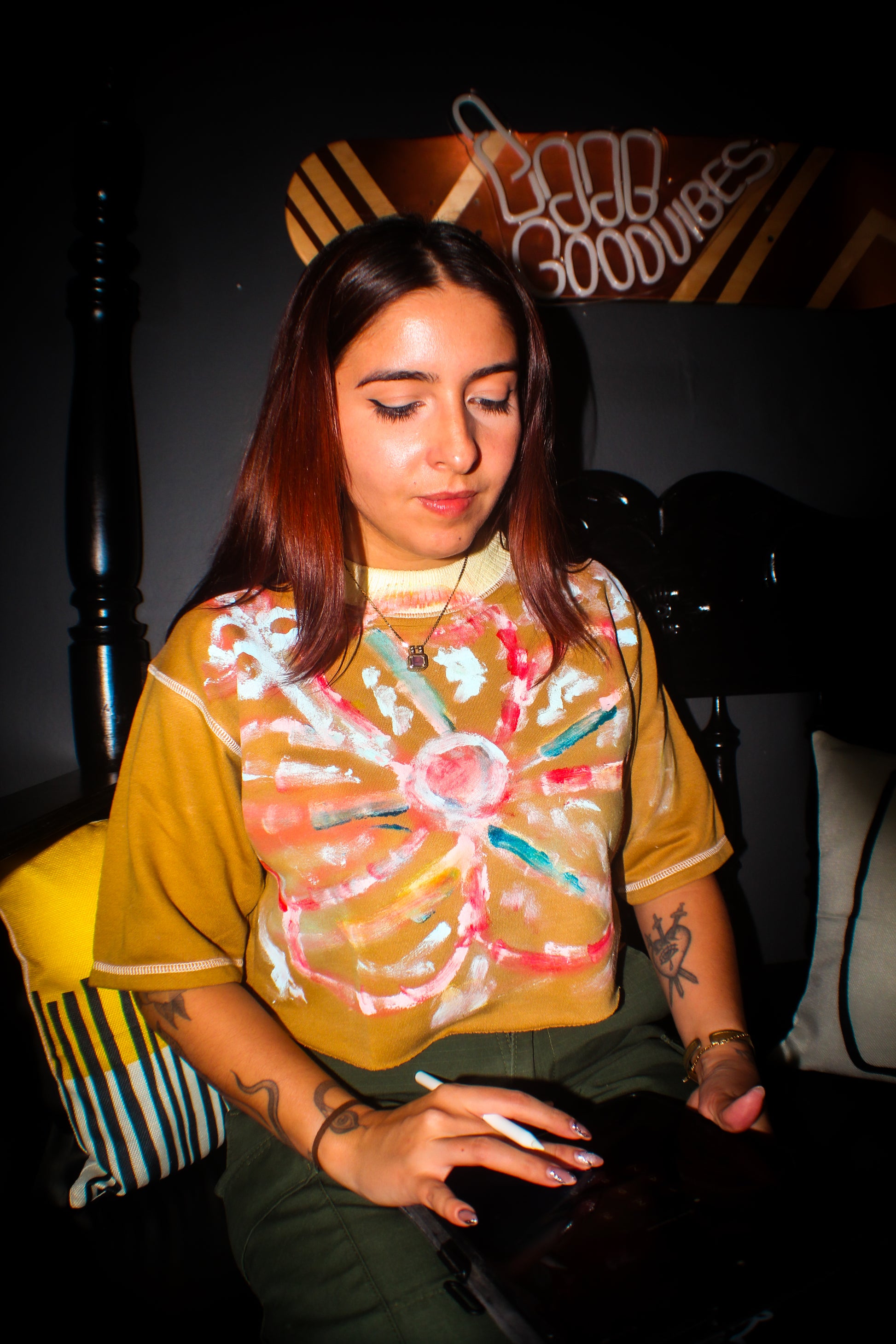 AMAPOLA HAND PAINTED TEE