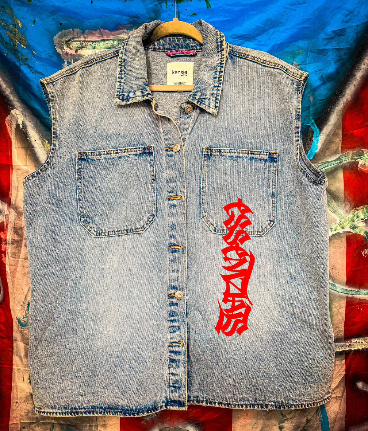 SIN SALSA NO HAY PARAÍSO DENIM VEST