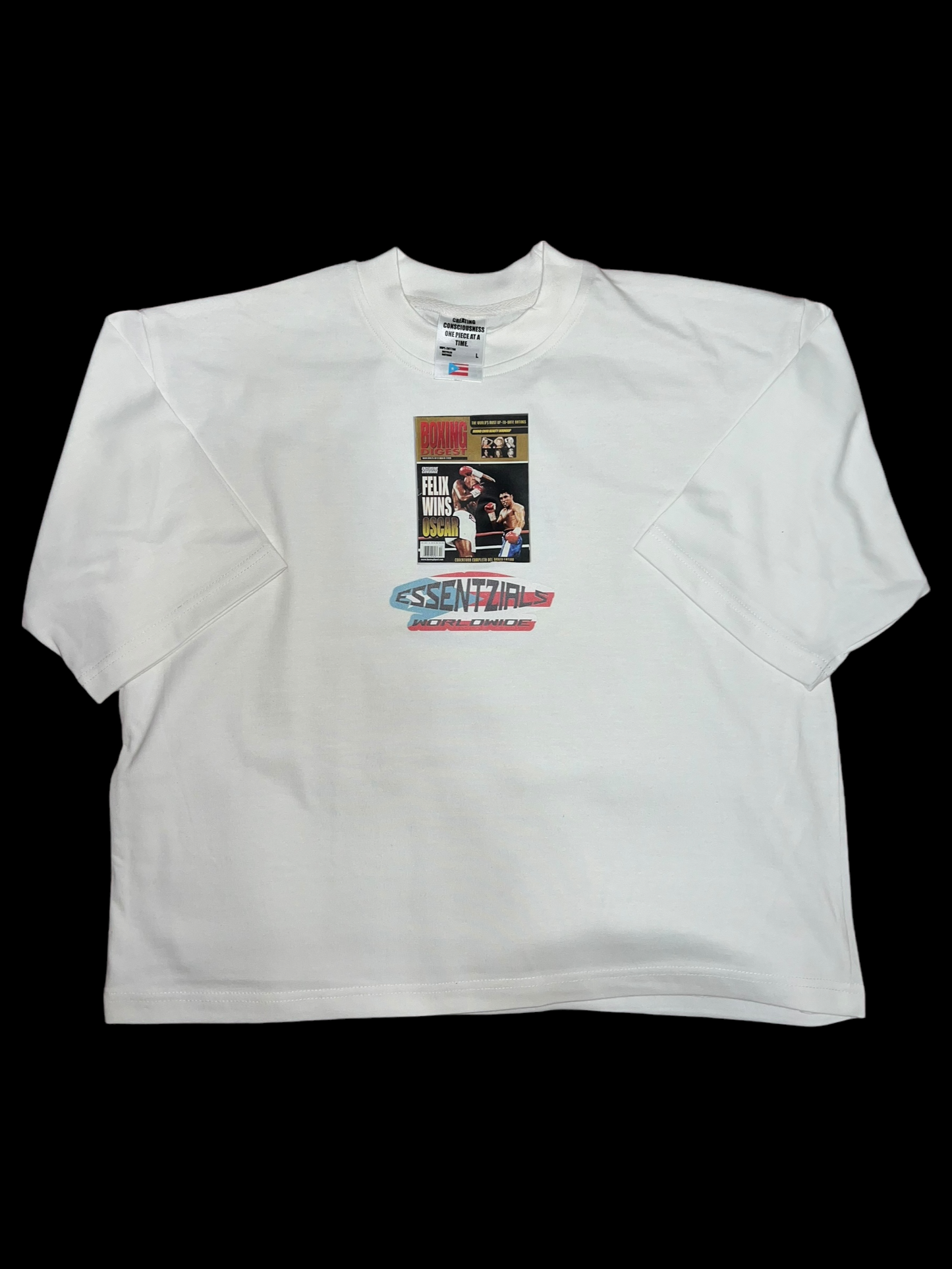 TRINIDAD VS DE LA HOYA BOXY CROP TEE