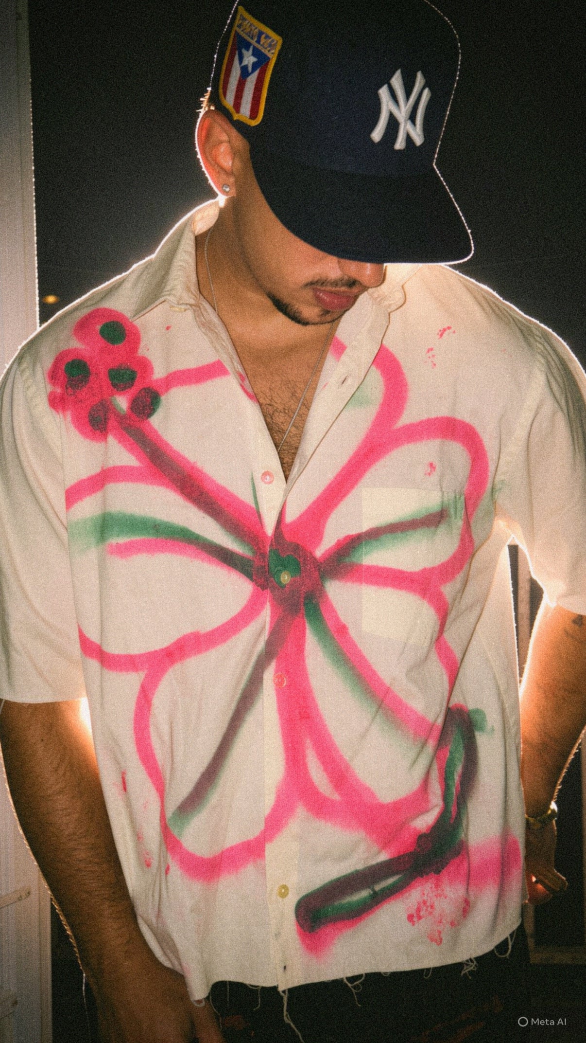 AMAPOLA GRAFFITI BUTTON UP