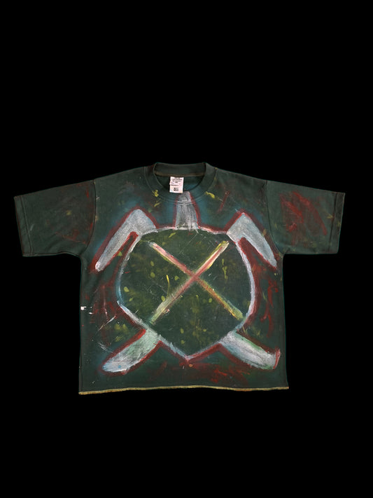 TAINO TURTLE GREEN CROP TOP