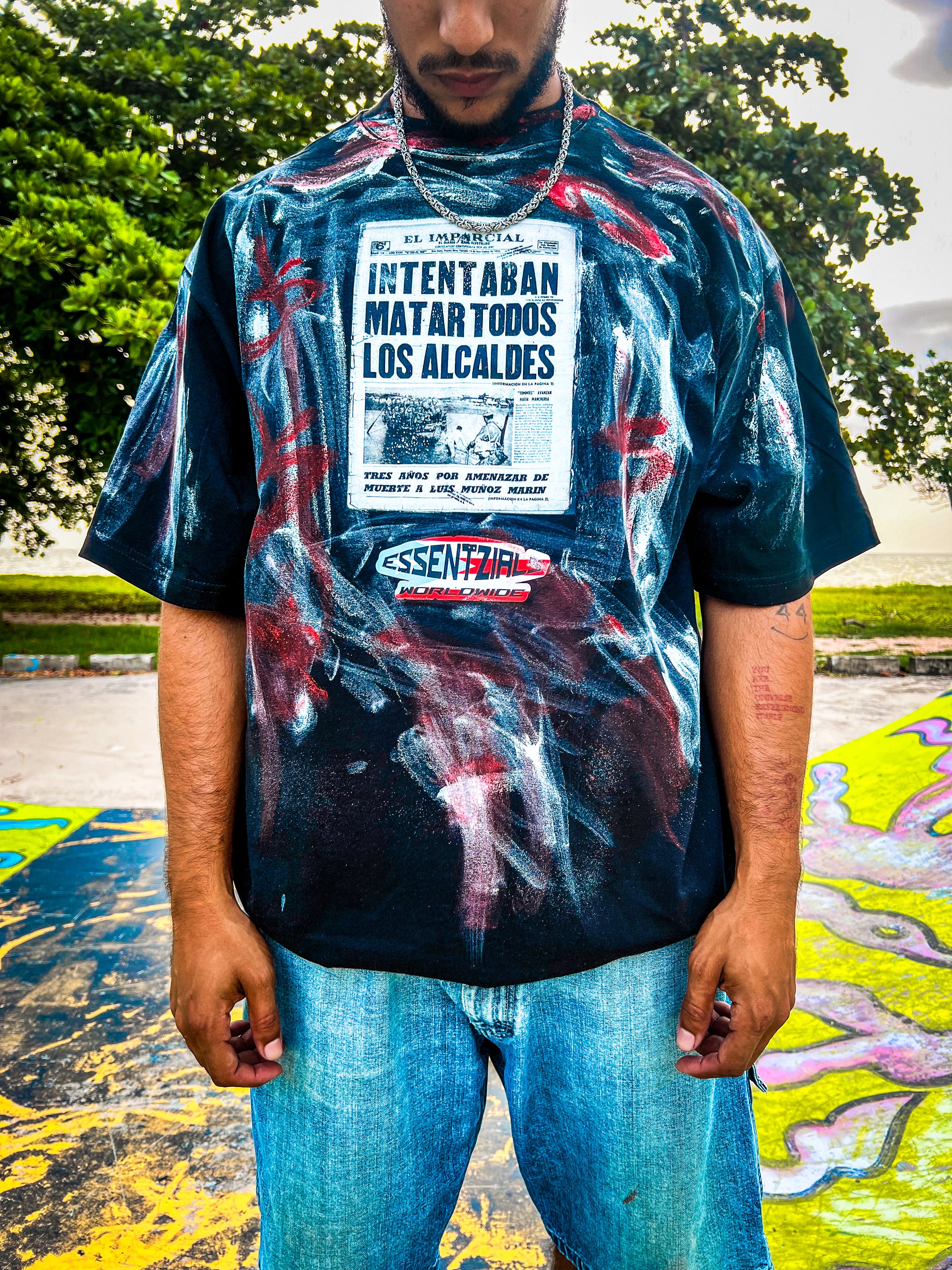 LOS ALCALDES SPLATTER TEE