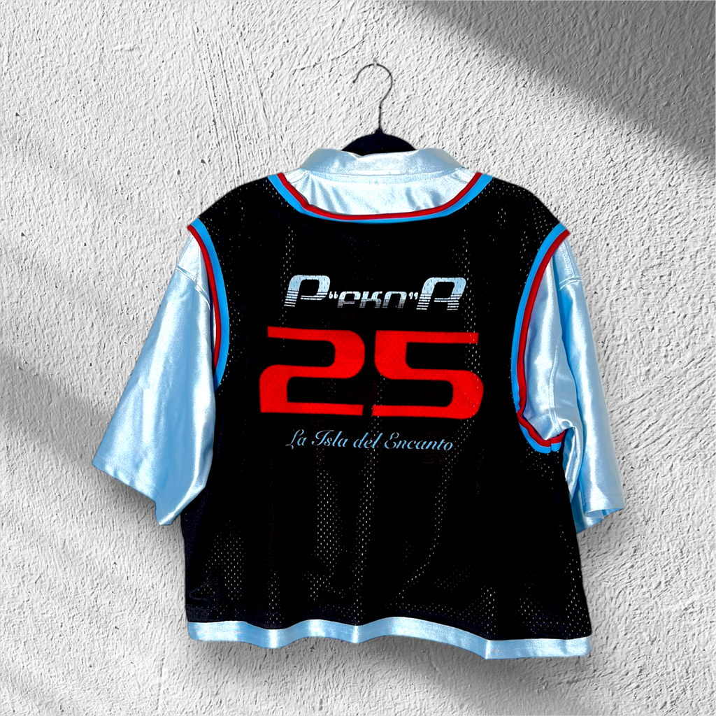 ESSENTZIALS “LIGHT BLUE EDITION” CUSTOM MESH JERSEY – BOXY CROP (S)