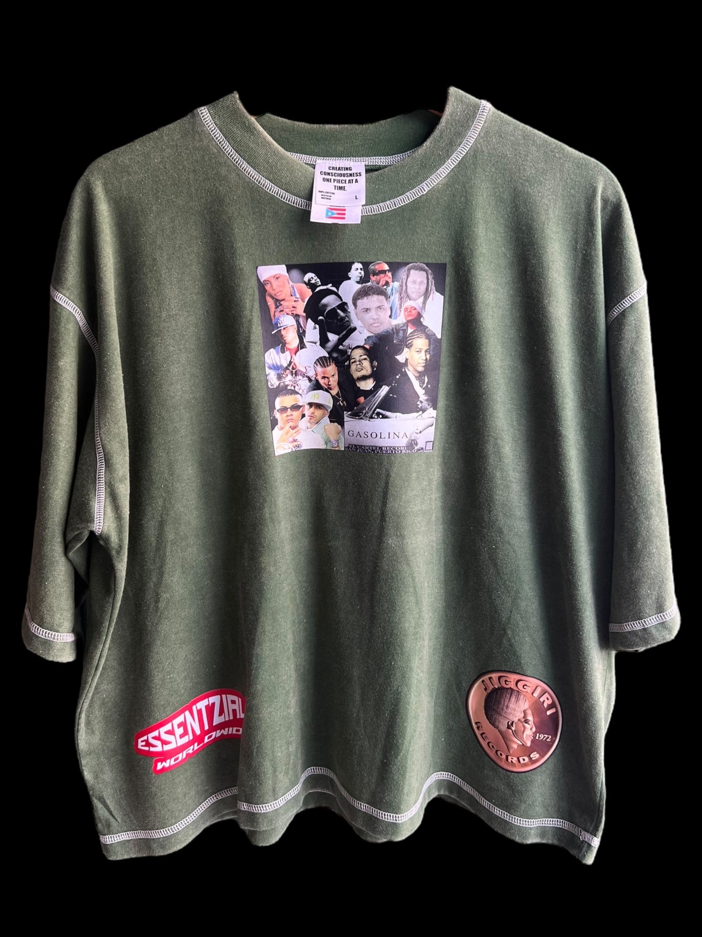 2000 REGUETON ROSTER BOXY CROP TEE