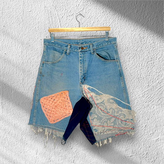 DENIM ART SHORTS – ESSENTZIALS CUSTOM EDITION