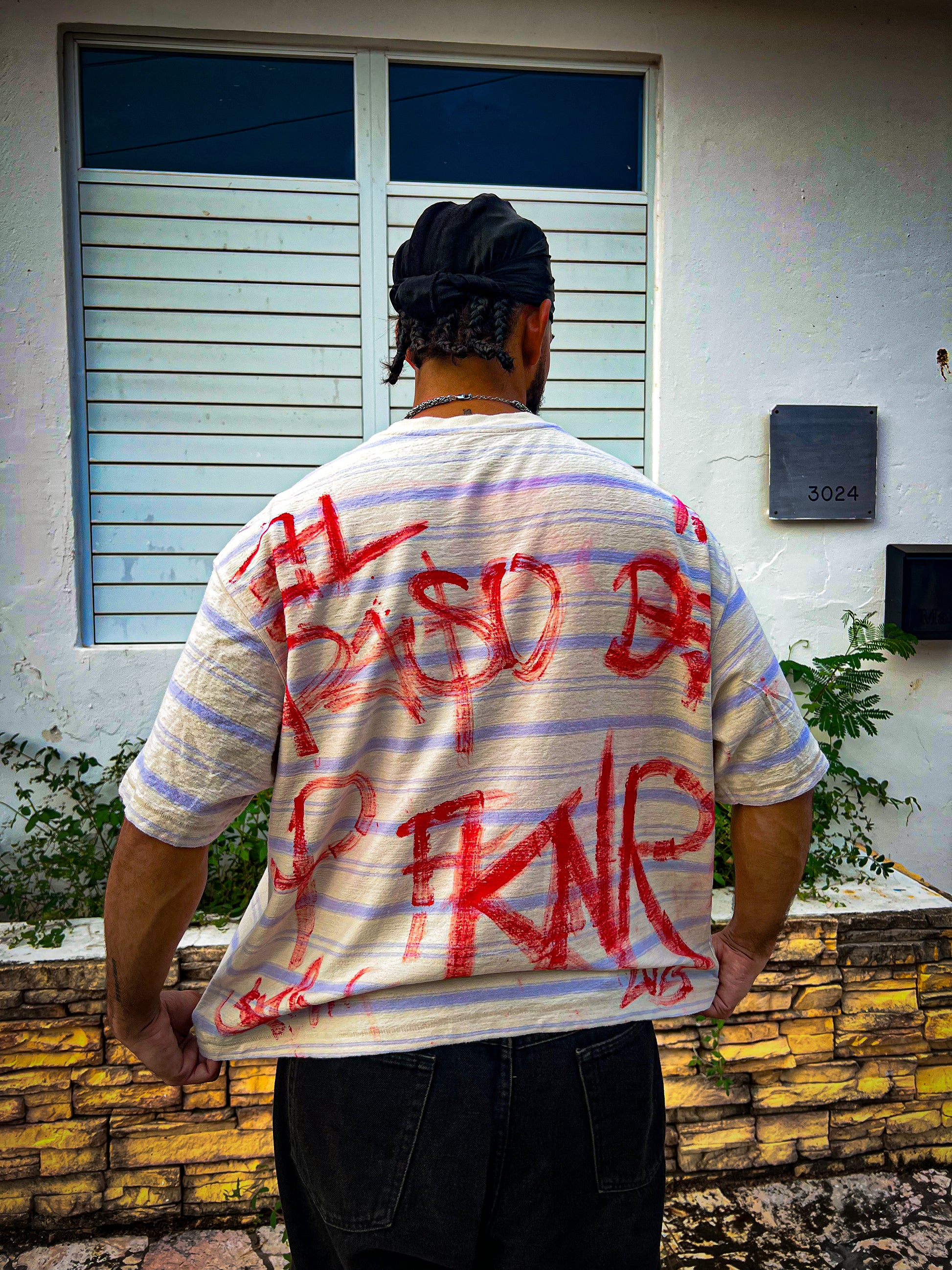 EL PESO DE P FKN R STRIPE TEE