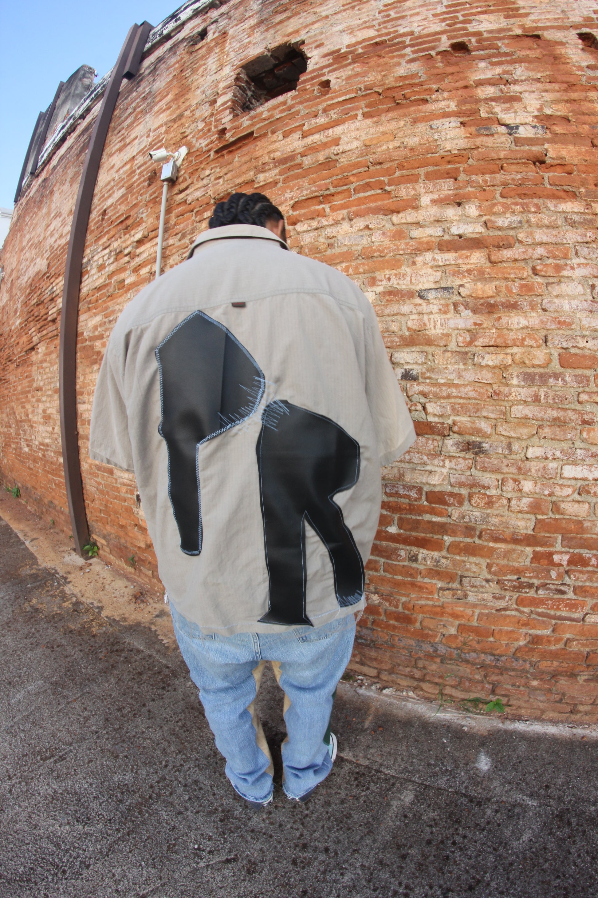 1/1 PR LEATHER BUTTON SHIRT