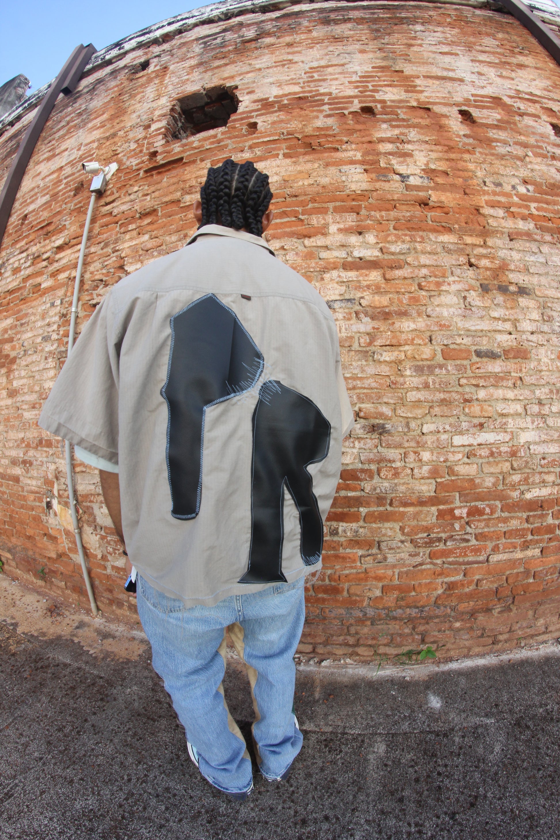 1/1 PR LEATHER BUTTON SHIRT