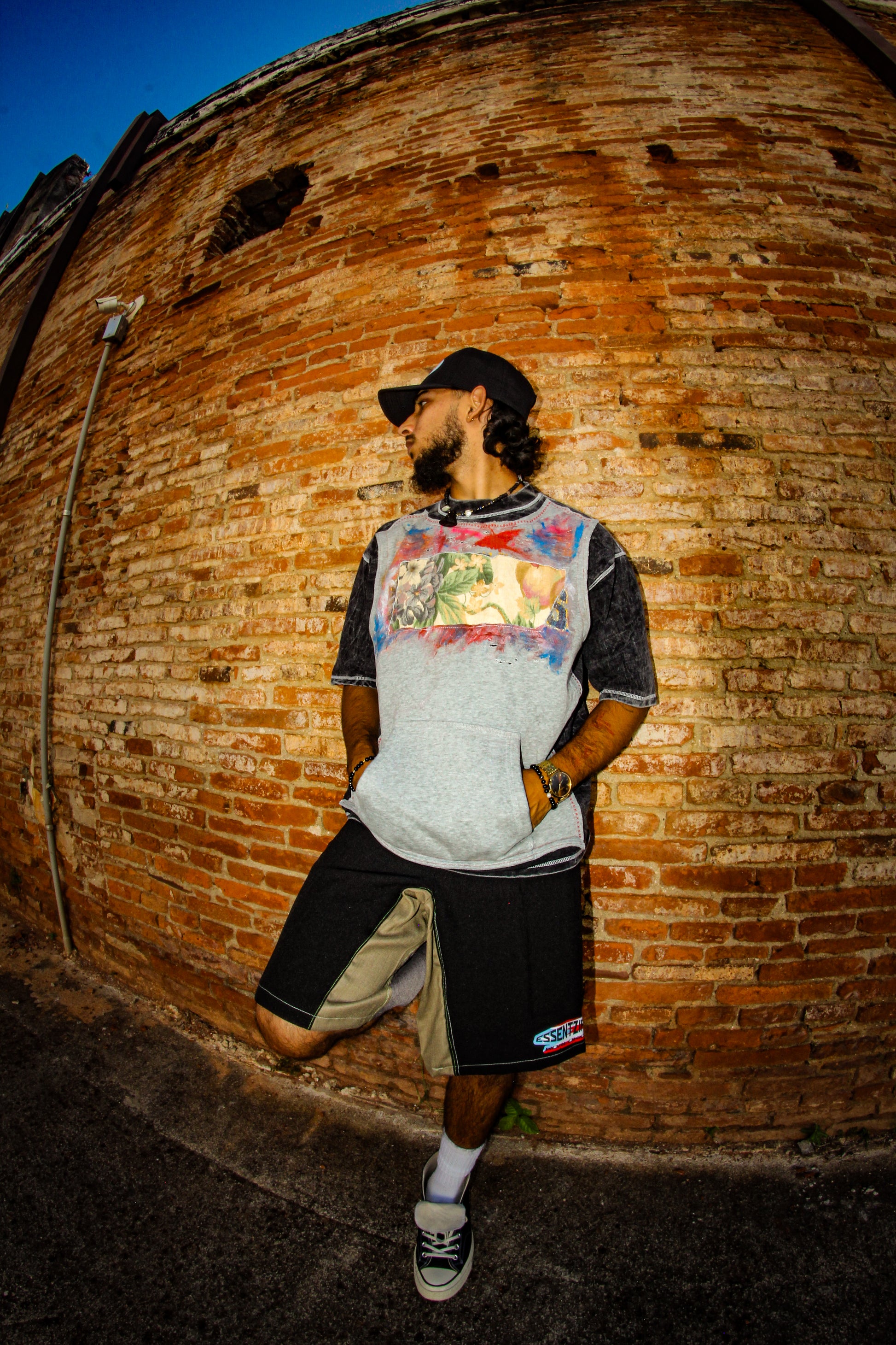 ACHO PR DOUBLE LAYER HOODIE TEE