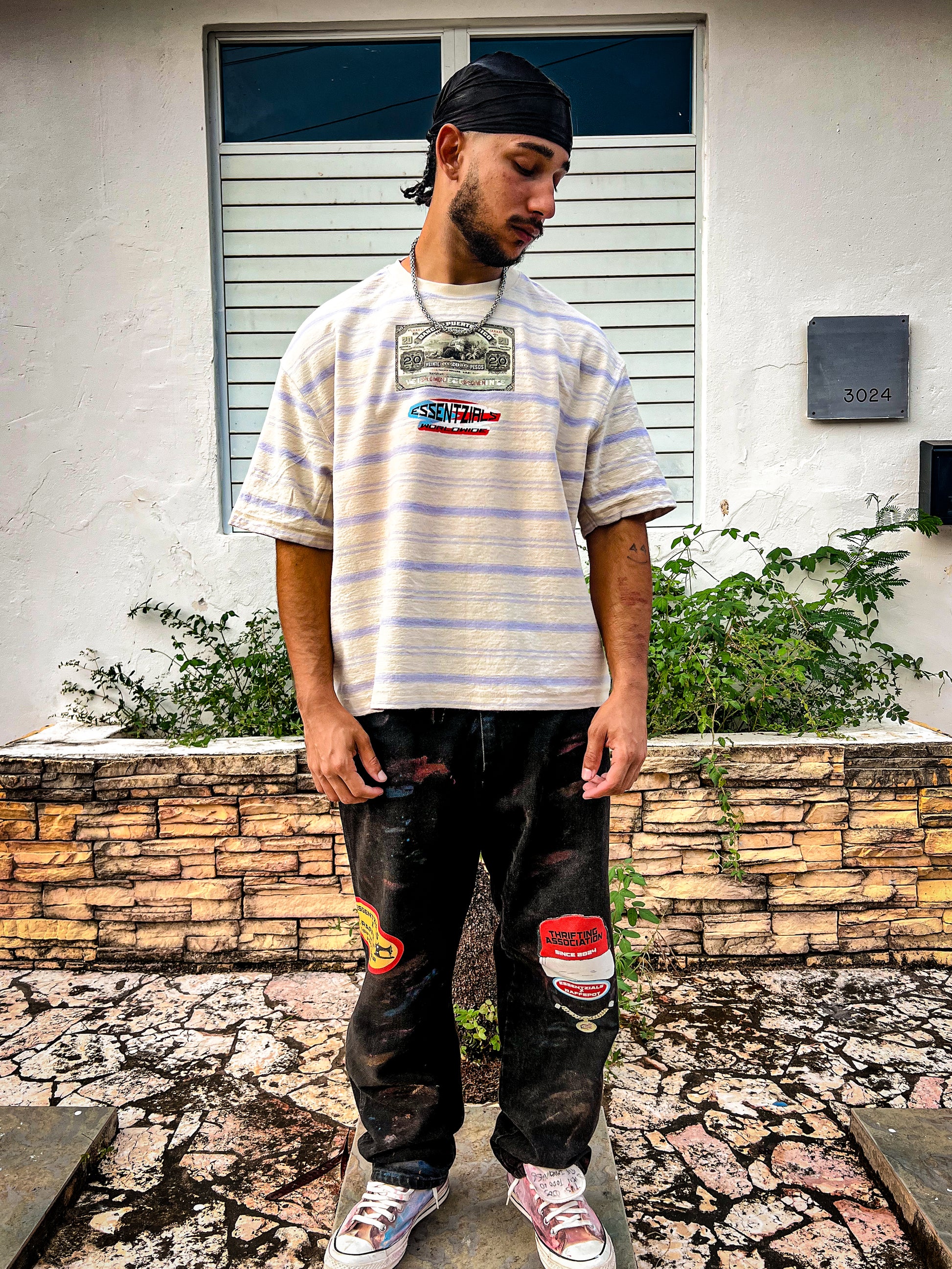EL PESO DE P FKN R STRIPE TEE
