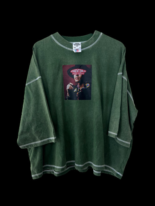 RARE HECTOR LAVOE PICTURE BOXY CROP TEE