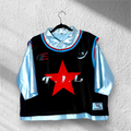 ESSENTZIALS “LIGHT BLUE EDITION” CUSTOM MESH JERSEY – BOXY CROP (S)