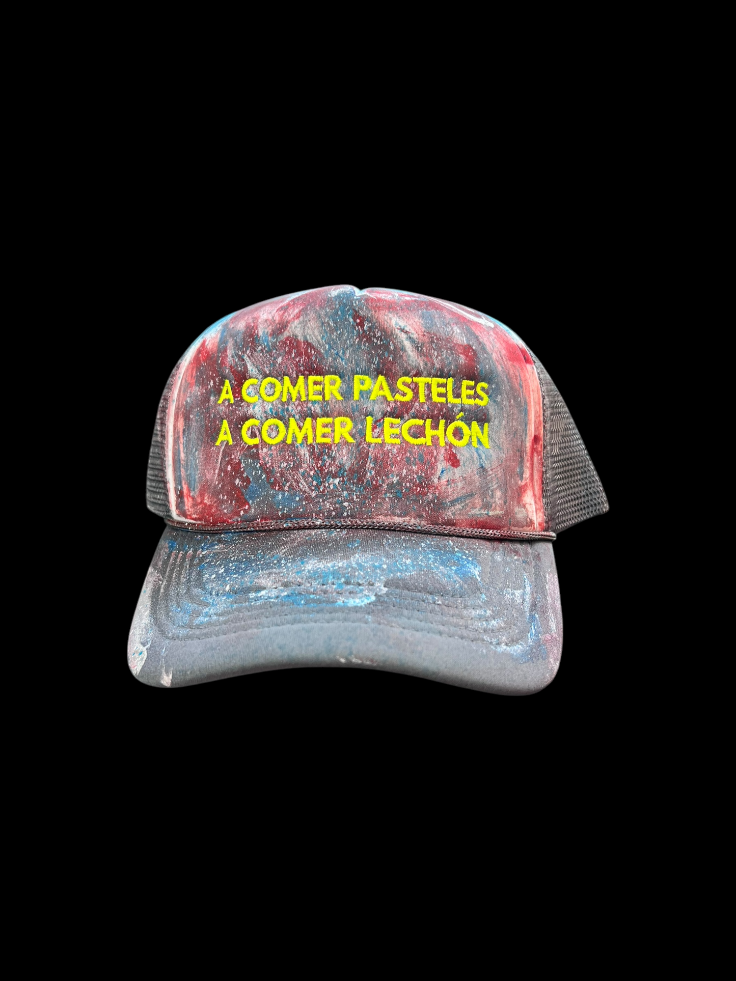 A COMER PASTELES A COMER LECHON TRUCKER HAT