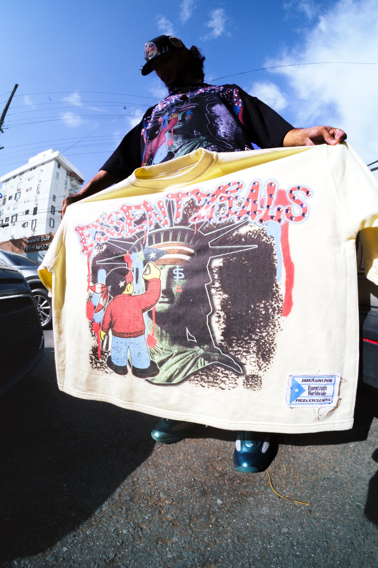 ACHO PR ES OTRA COSA RHINESTONE TEE