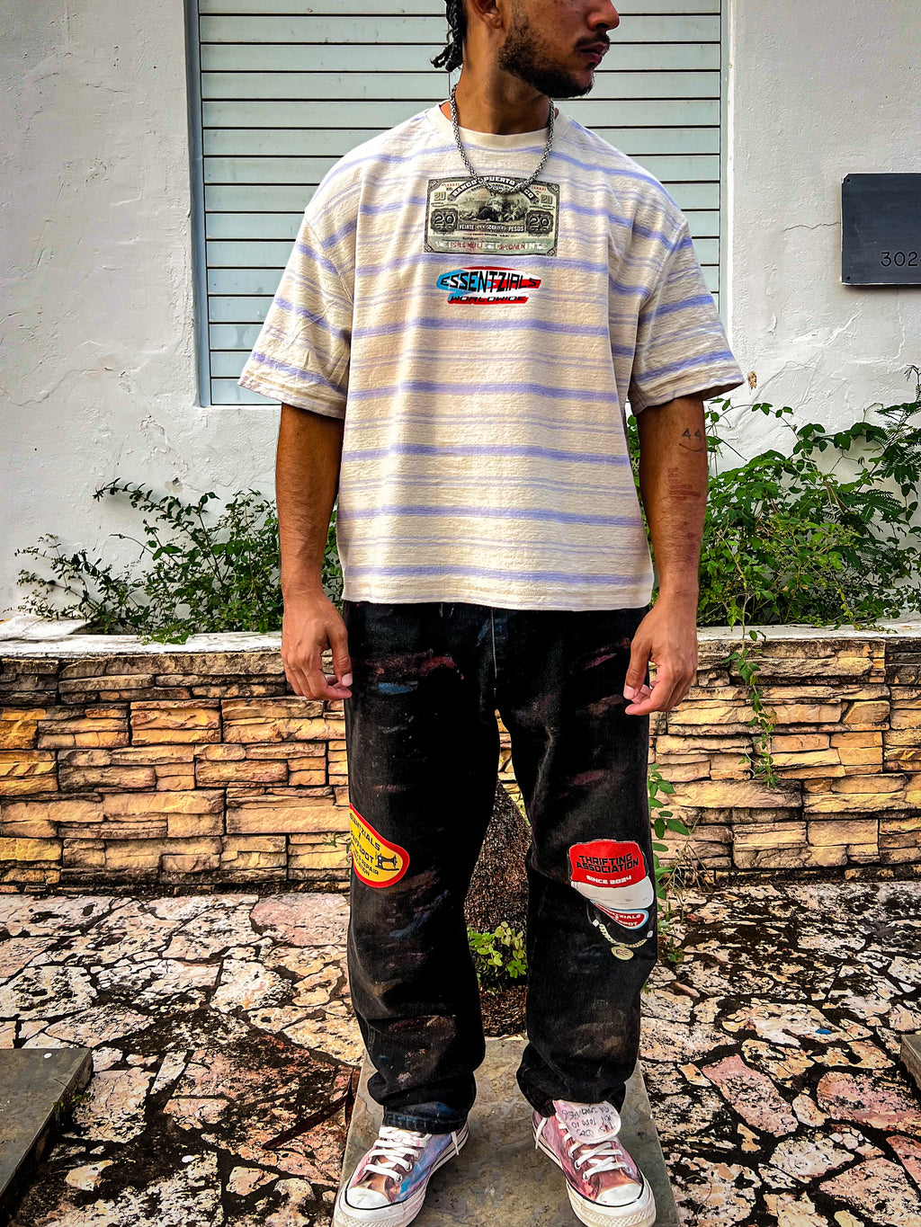 EL PESO DE P FKN R STRIPE TEE