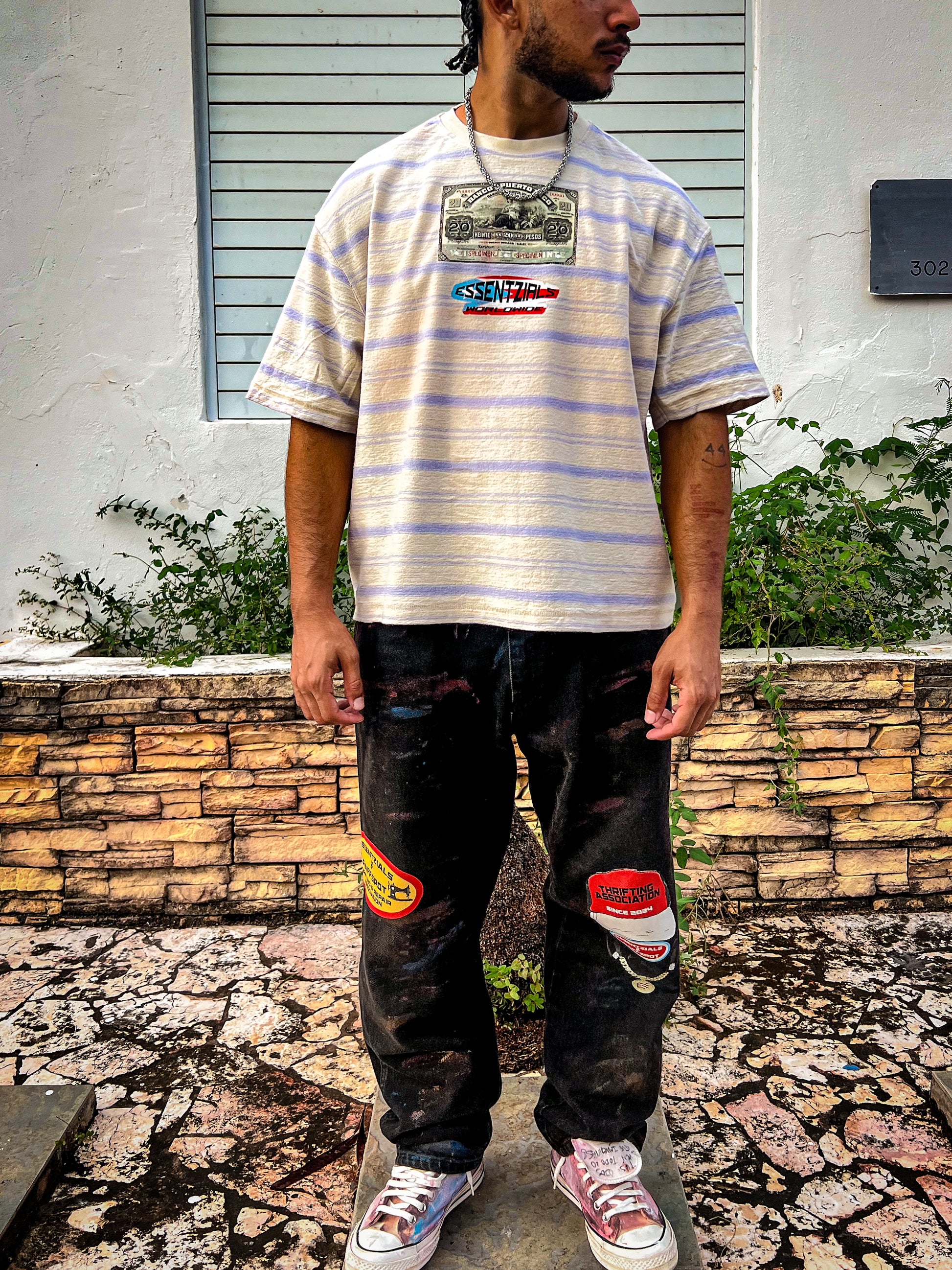 EL PESO DE P FKN R STRIPE TEE