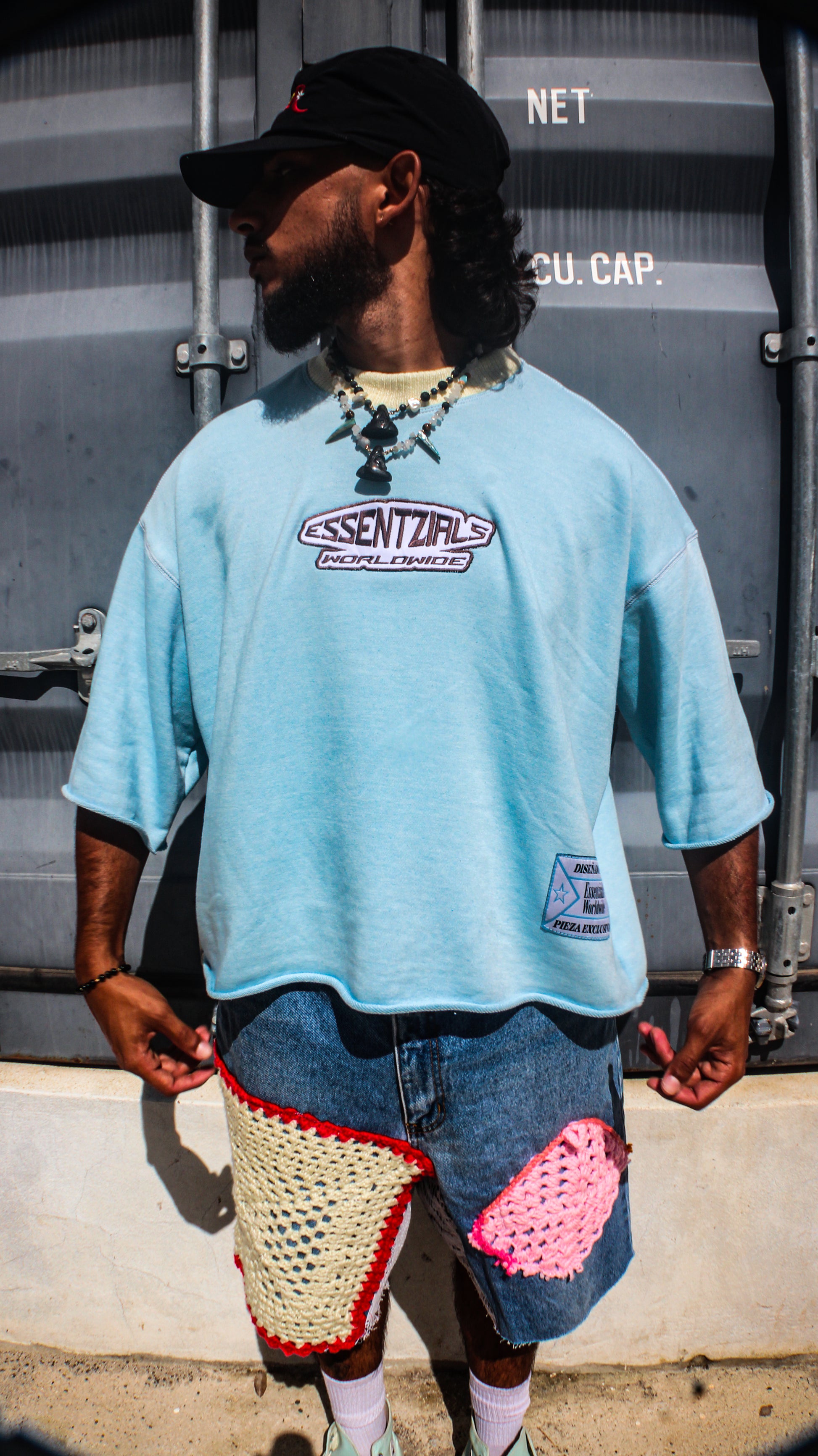 ESSENTZIALS BABY BLUE LUXURY CROP TOP